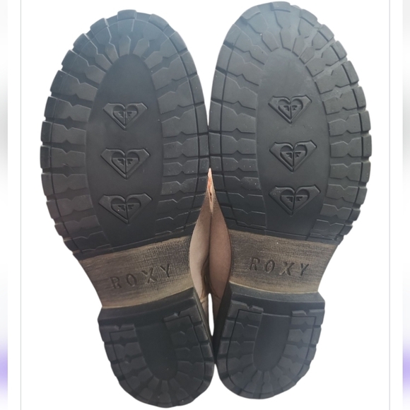 Roxy Combat Boots Concord Women's Tan Canvas Zipper Back Lace Up Size 8 90s Y2k - Picture 7 of 8